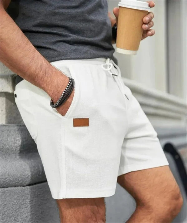 Sc458cffb95b341388ede60393421ec97Z.jpg 2024 Summer New Solid Color outdoors sport Shorts breathable loose Fitness training short pants Men's sweatpants