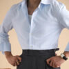 Sc490a97fb4334549b4a309958825966bZ.jpg Cotton Blend Men Business Shirt Long Sleeve Top Quality Hairstylist Shirt Men Office Tuxedo Blue Shirt Men Social Herren Hemd