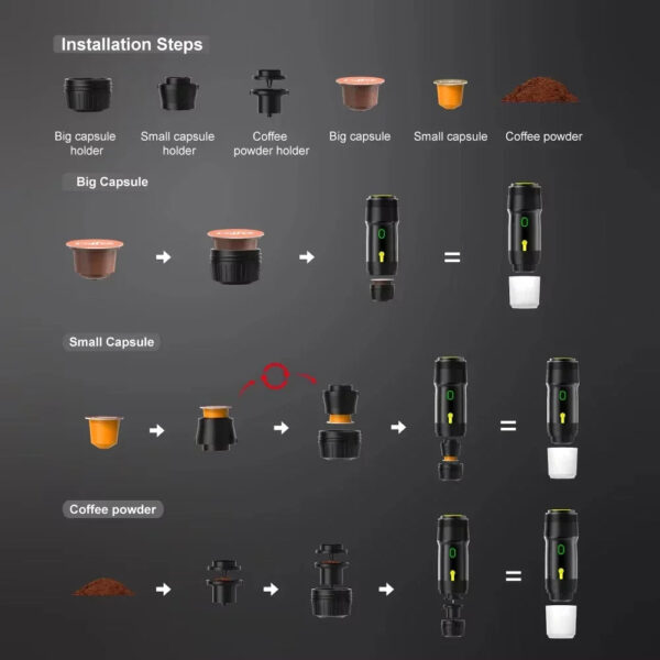 Sc52abe474cbd4cbcb8661f985eff20cck.jpg 3 in1 Wireless Electric Portable Espresso Coffee Machine For Car Home Camping Travel Steam Heating Capsule Coffee Maker