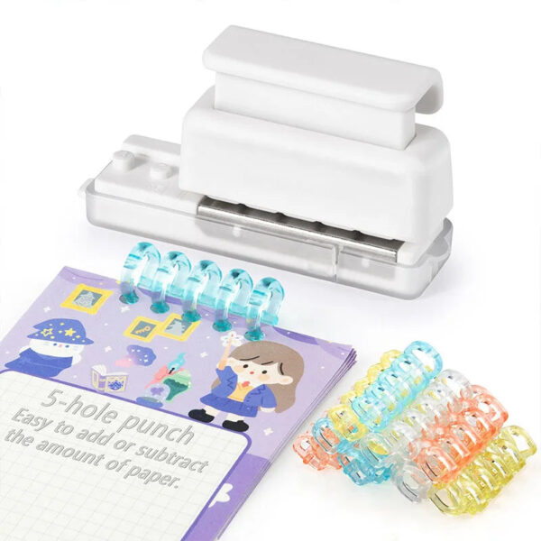 Sc63717aebf7d447c8047c3beaa44bf14Y.jpg Fromthenon 5 Holes Puncher Loose Leaf Notebook Paper Mini Puncher Loose-leaf Binding Student Office Stationery Supplies