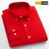 Sc68588743af64028a0d808db850662d8A.jpg New in shirt 100%cotton long-sleeve shirts for men fashion Casual plain shirt solid color Oxford single pocket top white clothes