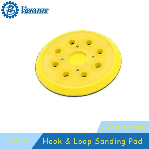 5 Inch 8 Holes 4 Nails Hook & Loop Sanding Pads 1 Pcs 125mm for Fits Air Sander Polishing and Sanding Wood Car Body and Metal