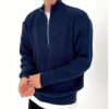 Sc7716e6dea4a44e69dfac580b077a4f4U.jpg American Fashion Brand Design Korean Style Stand Collar Half Zipper Sweater Men's Temperament Versatile Knitted Sweater