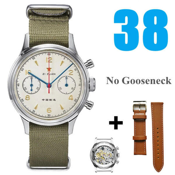 Sc789affbaf2743b788f8507d6a91a2cae.jpg RED STAR 38mm Men's 1963 Chronograph Mechanical Watch Pilot with Seagull Movement ST1901 Air Force Aviation Sapphire Goose 40mm