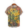Sc7c1f027594c46d0b5edfd903a74d5eeR.jpg Men's Hawaiian Shirt, 3D Sunflower Print T-Shirt, Floral Single Row Button Lapel, Large 5XL, Casual Style, Beach To