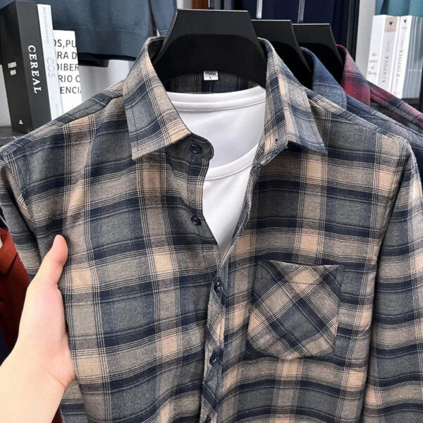 Sc7fc2c25325d4c9e92880b6920b14b19Y.jpg 2025 Autumn New Men's Printed Striped Long Sleeved Shirt Casual Fashion Versatile Men's Top