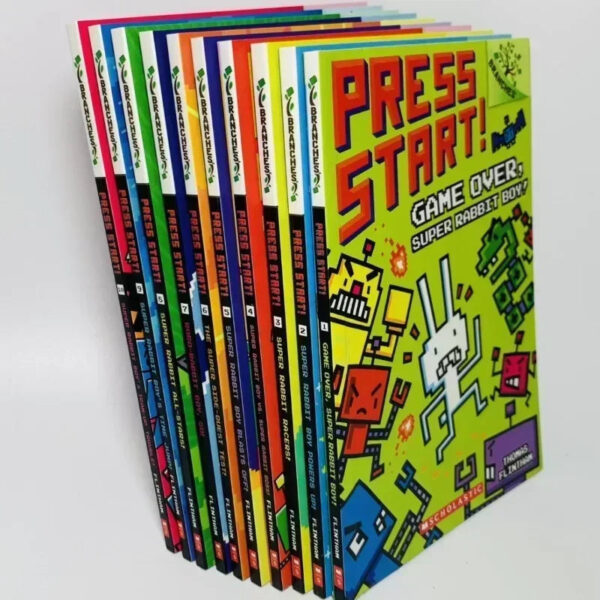 Sc814cee1fb274cacb4bd40dd5c389f43l.jpg New 14 Books/set English Press Start!Super Rabbit Boy Reading Edition Scholastic Branches Children Cartoon for Kid Books