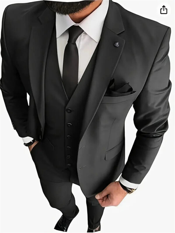 Sc8157981f1b74d8aaadd7f97ed937e67r.jpg Men's Suits 3pcs Mens Business Suit Notch Lapel Blazer Formal Wedding Groom Pants Tux Vest Tuxedos (Blazer+vest+Pants)