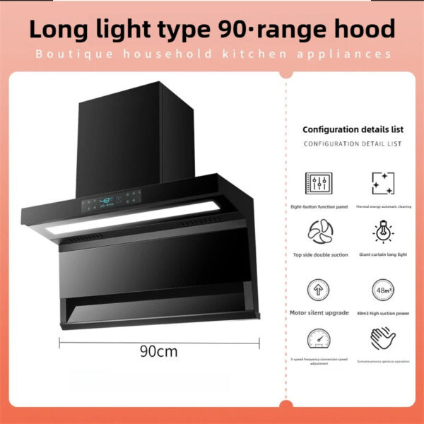 Sc9d469d0419b441f8ce784af274d3eb4o.jpg Household Range Hood for Kitchen Large Suction Range Hood Top Side Double Suction Exhaust Fan Small Kitchen Smoke Extractor