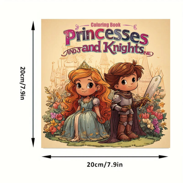 Sc9d65b50cc1d43f79d7c2da0e16c1a926.jpg 28 Pages Original Princesses and Knights Coloring Book for Adult | Colouring Book, Drawing Supplies for Christmas, Thanksgiving