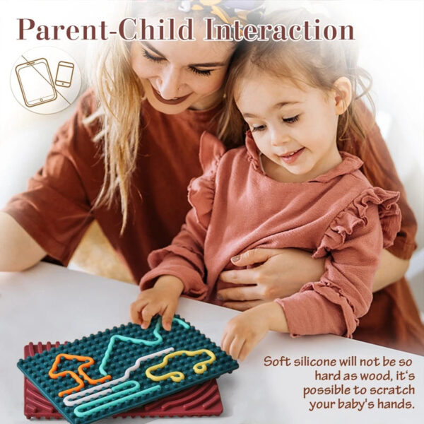 Sc9e2d000c7ef4ec9b40e9e3dec6ca960x.jpg Sensory Activity Board, Silicone Calm Down Toy, Stress, Silent, Mindfulness For Kids 3+ Anxiety Relief, Sensory Board Baby Gifts