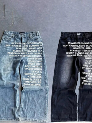 Scade083ab1be48feafc1e9be91257075a.jpg Y2K men Jeans vintage American Pattern letter jeans streetwear gothic Harajuku Hip Hop men women Fashion Casual wide leg jeans