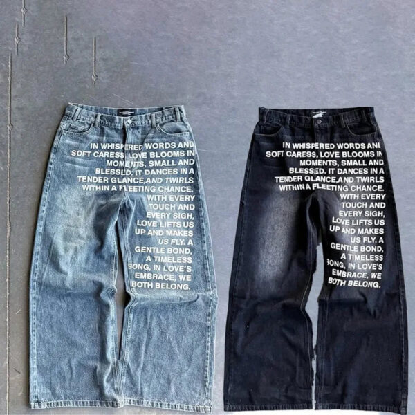 Scade083ab1be48feafc1e9be91257075a.jpg Y2K men Jeans vintage American Pattern letter jeans streetwear gothic Harajuku Hip Hop men women Fashion Casual wide leg jeans