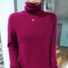 Scb4e0a61d92d4797b6d1ddb6798d14b6I.jpg Autumn And Winter New 100% Pure Mink Cashmere Sweater Women's Pile Collar Pullover Slim Sweater Knitted Bottoming Shirt