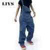 Scb6396407a0146a3a861d6a5c76c556dM.jpg Overalls for Men Denim Suspenders Simple Baggy Jeans Men's Street Casual Solid Mid Waist Loose Washed Jumpsuits Length Tracksuit
