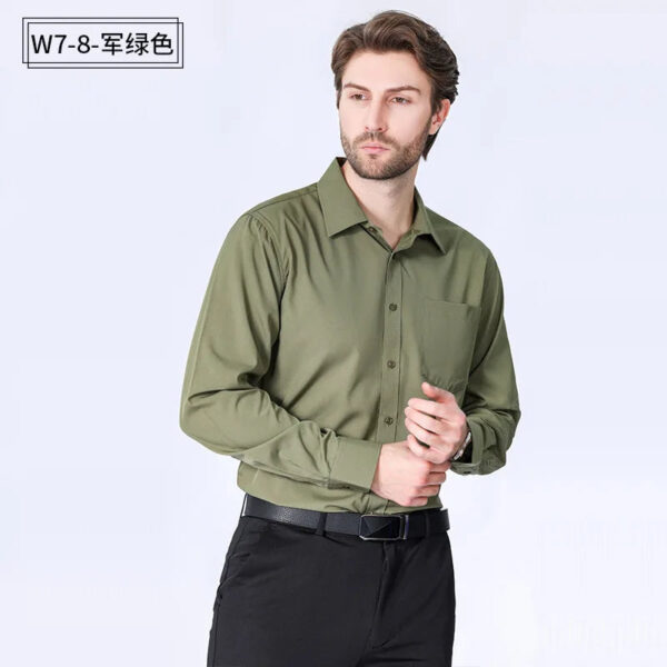Scba4e28478d44ac78ce213ed7f419eb0Q.jpg American size men's shirt long sleeve spring/summer formal business casual wear high quality fashion solid color plus size