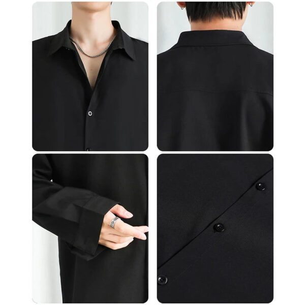 Scbbd325516b94775a785537d678b8b01j.jpg Shirt Men Solid Long sleeved Shirt For Men Korean Fashion Shirts Comfortable Blouses Casual Loose Classic Single Breasted Shirt