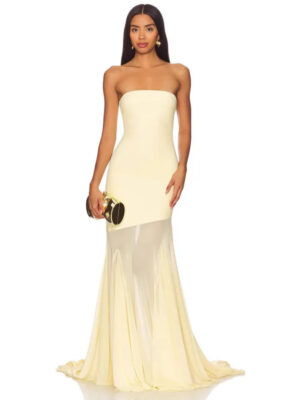 Mozision Off-shoulder Strapless Sexy Maxi Dress Women Gown Fashion Elegant Mesh Sleeveless Backless Bodycon Club Party Dresses