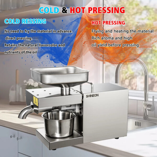 Scd2bd518e5d244aba4fa8ca5c8721a8ak.jpg SUSWEETLIFE M9 new stainless steel oil press household commercial small full automatic hot and cold domestic oil press low noise