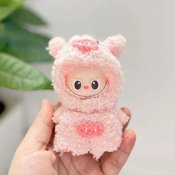Scd4a7c8df52047bda5646b59015a60c3j.jpg Labubu Doll Clothes Baby Penguin Onesie Labubu 4.0 Idol Dolls 10cm Plush Doll'S Clothes Sitting Party Accessories 