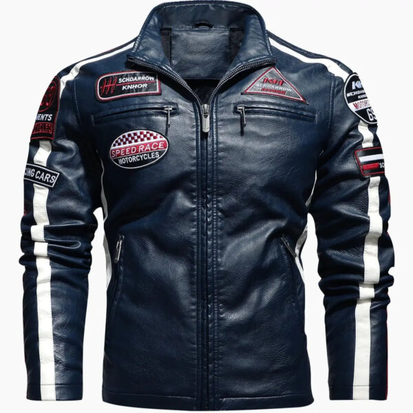 Scd84e03f50b8493ca1d22139d8821a3ex.jpg Men's motorcycle racing suit PU leather label color jacket