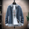 New Fall and Winter Warm Sweater Coat Stand-up Cardigan knitted sweater Casual Knittwear Sweatercoats Male