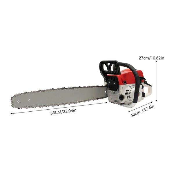 2-Stroke Engine Gas-Powered Chainsaw, 52CC Gasoline Chainsaw, 22 Inch Chainsaw Cutting Wood Gas Sawing