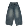 Sce4750e6b1a2453ba2613ba4457174b6A.jpg 2025 Spring New Men's Jeans Oversized Wide Leg Pants Loose Vintage Patchwork Lightning Cracked Denim Trousers Streetwear Male
