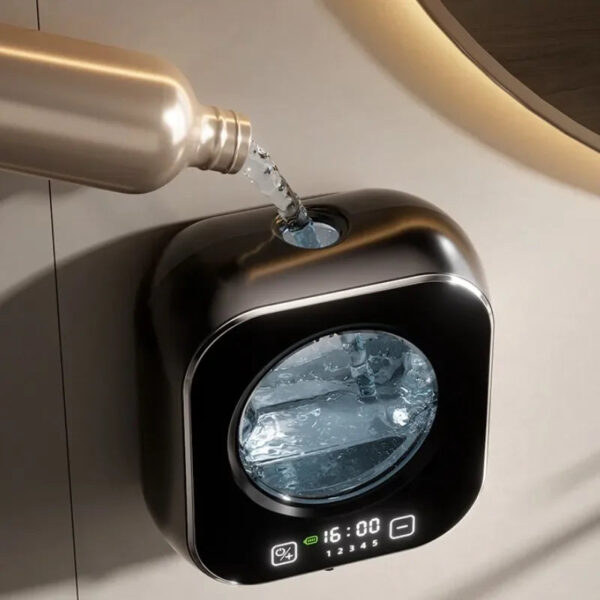 Sce76299a0935486bb27ab50618c6b29fT.jpg Wall Mounted Automatic Soap Dispenser with Large Capacity Non-contact Rechargeable Sensor Kitchen with LED Intelligence Cleaning
