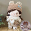 Sce767dc4621f4aea814d3c2b82ccd86dV.jpg 20cm Cotton Doll Clothes Cute Dress Lolita Vintage Doll Clothes for Plush Doll Idol Dolls For Cotton Stuffed Dolls Accessories