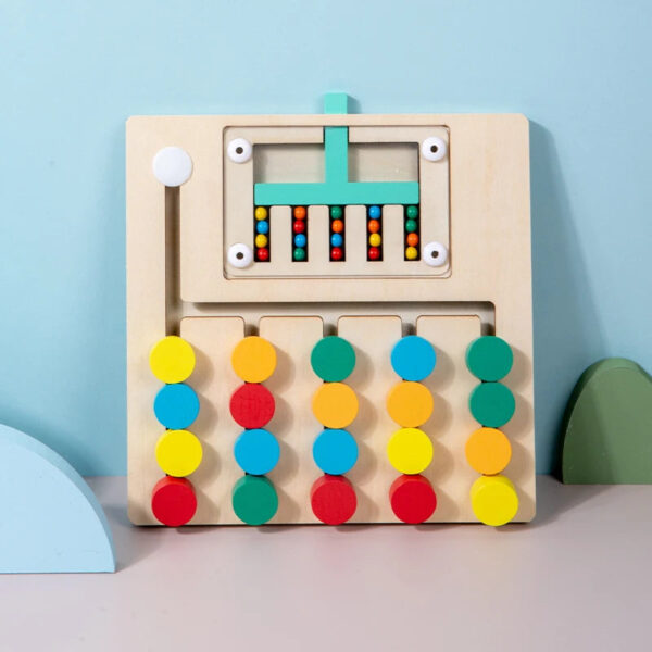 Scea9fe5aeb2d4068bd74781a98001a53E.jpg Four color walking double-sided game chess, children's logical thinking training, Montessori early education puzzle toys for you