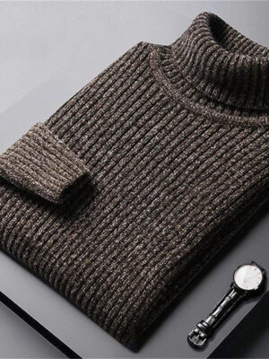 Sced035ad07764d4590a6d949e9629a31S.jpg 2026 New Men's Thick Warm Sweater Winter Knitted Turtleneck Pullovers Male High Neck Solid Slim Fit Soft Sweaters for Men Tops