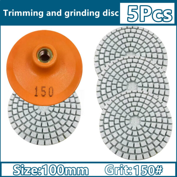 Scf6e9813cbdf4ee5a3ec4bc8673d12680.jpg 100mm M14 Angle Grinder Ceramic Tile Trimming Polishing Disc Dry Polishing Marble Porcelain Granite Chamfering Grinding Edge.