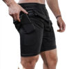 Sd1a01cb3cfb745ce9b79c1f406bd35846.jpg Running Shorts Men Sportswear 2 In 1 Compression Jogging Short Pants Double-deck Bottoms Gym Fitness Training Sport Shorts