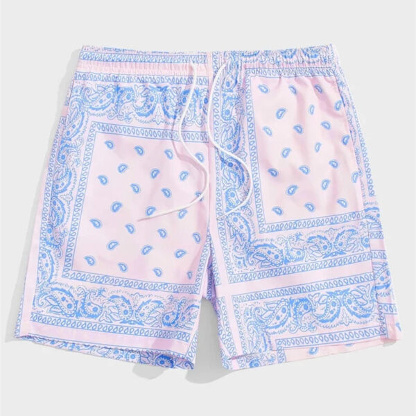 Sd1b1bac85f724846b2df8542404fa634A.jpg Classic Perris Pattern Beach Short For Men Retro Print Drawstring Board Shorts Sea Vacation Casual Fashion Hawaii Swim Trunks