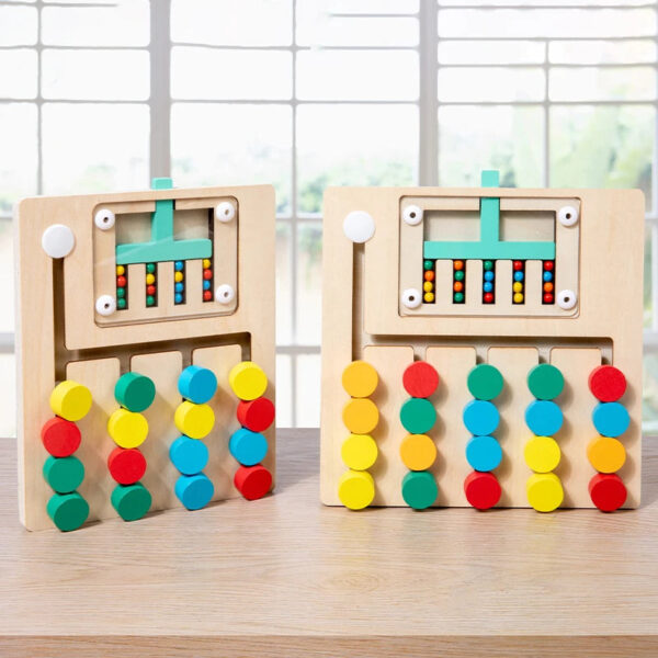 Sd21e0b6aba6847b8b02771c9202ad924d.jpg Four color walking double-sided game chess, children's logical thinking training, Montessori early education puzzle toys for you
