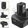 Battery Adapter Converter with USB For Dewalt 20V Li-ion for Milwaukee 18V Li-ion Battery to for Ryobi 18V Li-ion Battery tool