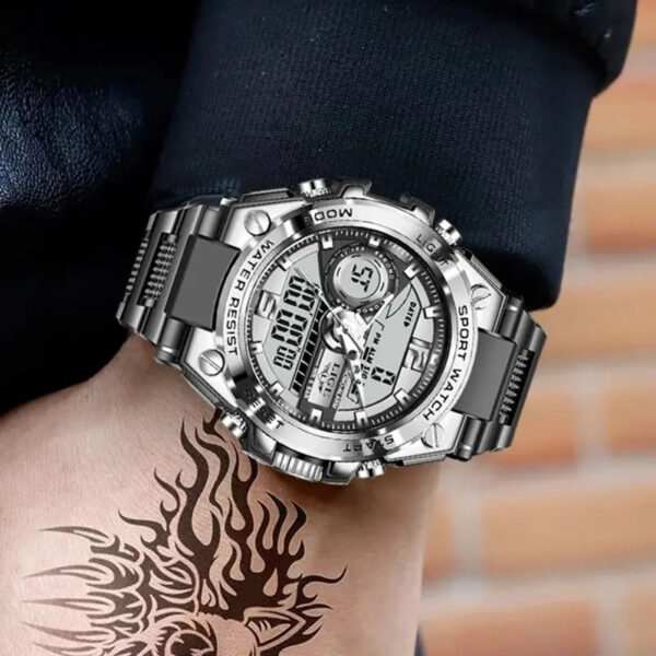 Sd2d9a858cdc148b4b97f7811cb1e0296A.jpg LIGE Men Military Watch Digital 50m Waterproof Wristwatch LED Quartz Clock Sport Watch Male Big Watches Men Relogios Masculino