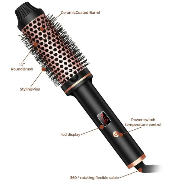 Sd39f25703ff546ddbccebd5ac453351cr.jpg 3In1 Professional Ionic Hair Curler PTC Ceramic Straightener Curling Hair Styling Brush Anti-Scald Thermal Brush Curl Wand