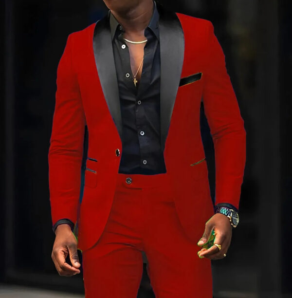 Sd3dd53d51372409ca12035acd3c8a2f75.jpg 2-Piece Men's Suit Suitable For Wedding Business Suits, Single Button Jackets And Pants Sets, Slim Fit Jacket Sets
