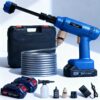 Sd455913fc57b4db68d645a0a71488927J.jpg Power Blaster Plus Pressure Washer Cordless Portable Electric High Pressure Water Spray Gun and Hose Car Washer Cleaner Tool