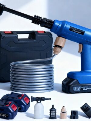 Sd455913fc57b4db68d645a0a71488927J.jpg Power Blaster Plus Pressure Washer Cordless Portable Electric High Pressure Water Spray Gun and Hose Car Washer Cleaner Tool