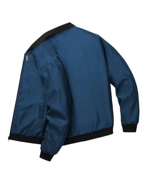 Sd4d9b28e478d4dffb08a89c68edf3f3d2.jpg 2024 Spring and Autumn New Baseball Collar Short Loose Solid Color Jacket Men's Business Casual Thin Coat Trend