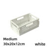 Simple Table Top Folding Storage Basket Decorative Plastic Storage Box Stationery Cosmetics Toy Stackable Storage Box