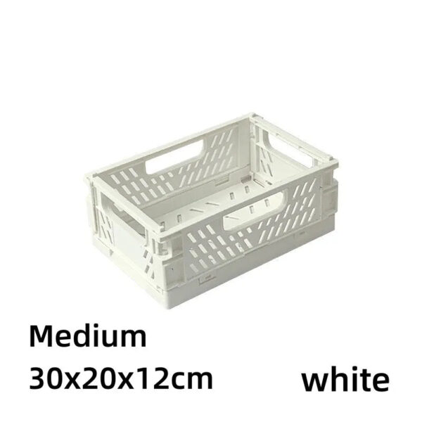 Simple Table Top Folding Storage Basket Decorative Plastic Storage Box Stationery Cosmetics Toy Stackable Storage Box