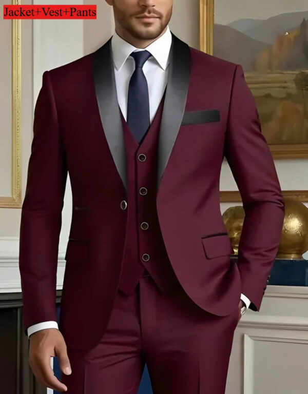 Sd57fb0e11a4942238cba952c4dc5d980b.jpg Elegant Men's Suit Sets- Slim Fit Tuxedo Set for Weddings & Formal Occasions, Black Suit
