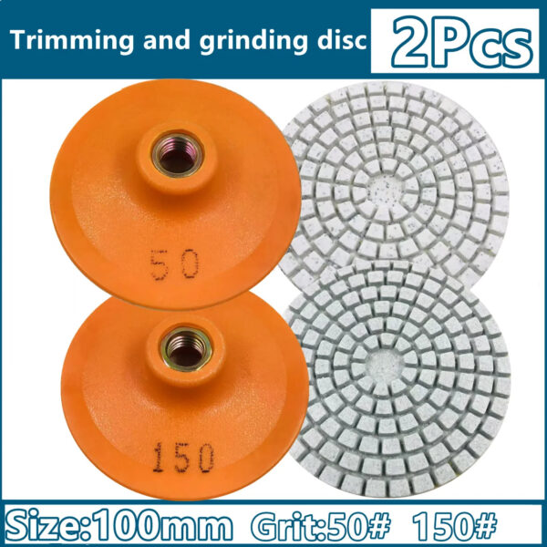 Sd5d17dd36f2744328156e66e229d02fb2.jpg 100mm M14 Angle Grinder Ceramic Tile Trimming Polishing Disc Dry Polishing Marble Porcelain Granite Chamfering Grinding Edge.