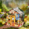 Sd6558dc82ab6472e903c43fc16217909g.jpg Robotime Mini Green House Cathy's Flower House DIY Dollhouse Wooden Miniature Furniture Kit with LED Best Birthday Gifts