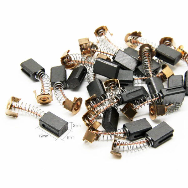 Sd6a3e89a3002402188fcbe406b111b8eJ.jpg 10 Pairs Carbon Brushes 5 x 8 x 12mm for Black Decker Angle Grinder G720 Power Tools Electric Motors Spare Parts Replacement