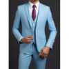 Sd70d7b2f972e4ed6836a9a18c53e24590.jpg Suit (Blazer+ Vest + Trousers) Men's Fashionable Gentleman Business British Style Solid-color Banquet Host Casual Wedding Suit